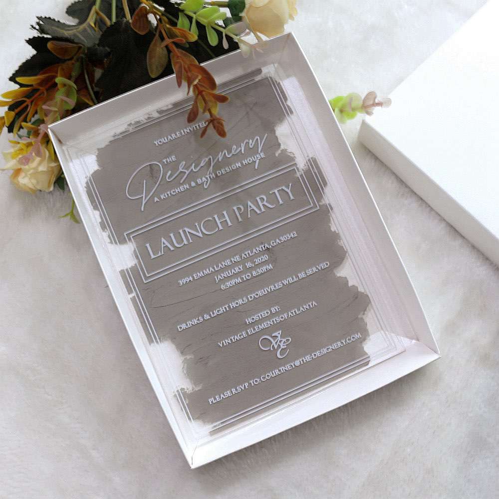 acrylic invitation